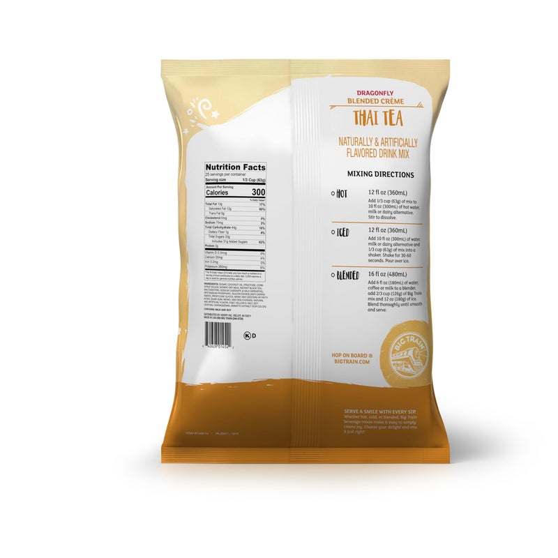 Big Train Dragonfly Thai Tea Blended Crème Beverage Mix, 3.5 Pound (Pack of 1) - Image 2